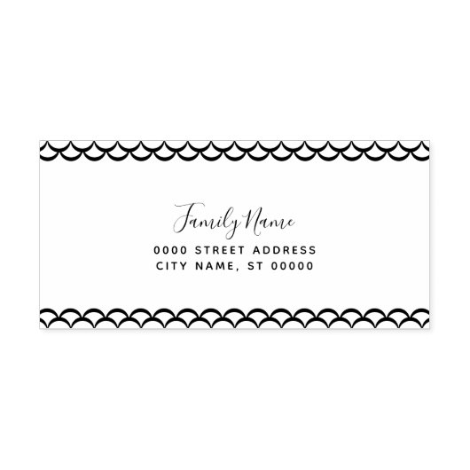 Simple Decorative Self Inking Rubber Stamp Permastempel (Design)