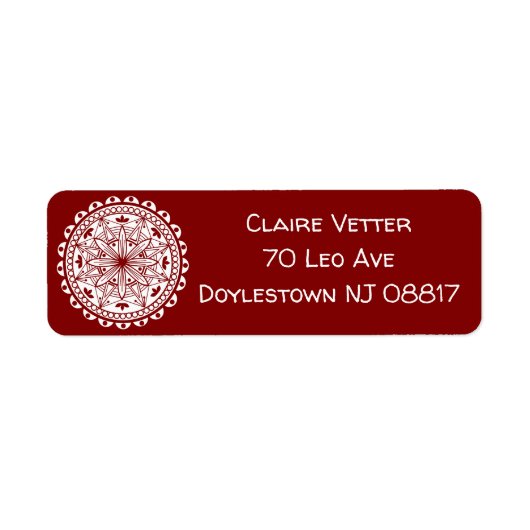 Simple Deep Red Mandala (Vorne)