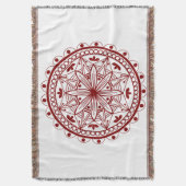 Simple Deep Red Mandala Decke (Vorderseite Vertikal)