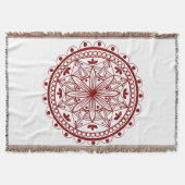 Simple Deep Red Mandala Decke (Vorderseite)
