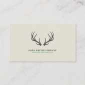 Simple Deer Antlers Visitenkarte (Vorderseite)