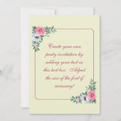 Simple Delicate Summer Garden Flowers Einladung (Vorderseite)