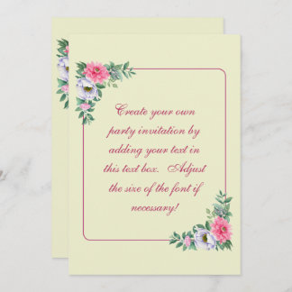 Simple Delicate Summer Garden Flowers Einladung