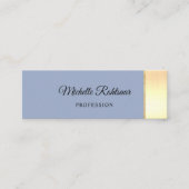 Simple Denim Blue Metallic Mini Visitenkarte (Vorderseite)