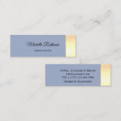 Simple Denim Blue Metallic Mini Visitenkarte (Vorne/Hinten)