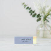 Simple Denim Blue Metallic Mini Visitenkarte (Stehend Vorderseite)