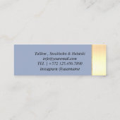 Simple Denim Blue Metallic Mini Visitenkarte (Rückseite)