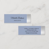 Simple Denim Blue Metallic Mini Visitenkarte (Vorne/Hinten)