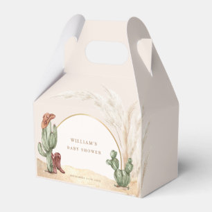 Simple Desert Boho Cactus Arch Baby Shower Geschenkschachtel