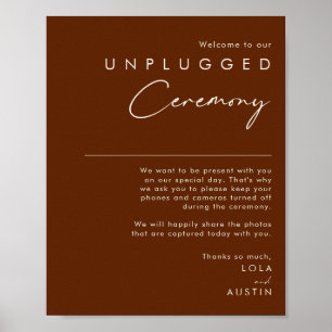 Simple Desert Dark Cinnamon Unplugged Zeremonie Poster
