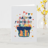 simple design birthday card karte (Gelbe Blume)