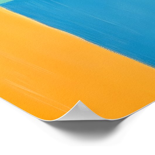 Simple Design Black Cat  Poster (Ecke)