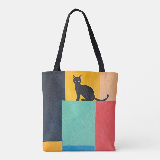 Simple Design Black Cat Tasche (Rückseite)