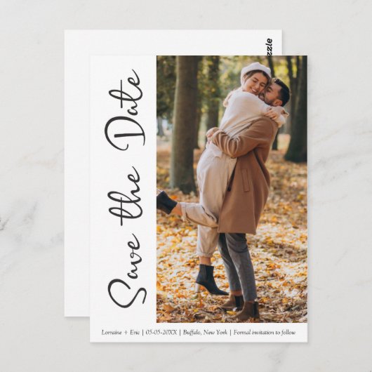 Simple Design with Rustic Touches and Picture Postkarte (Vorne/Hinten)