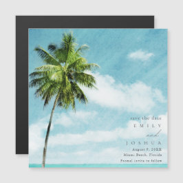 Simple Destination Beach Hochzeit Save the Date Magneteinladung