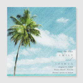 Simple Destination Beach Hochzeit Save the Date Magneteinladung