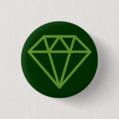 Simple Diamond - Avocado Green auf Dk Forest Green Button (Vorderseite)