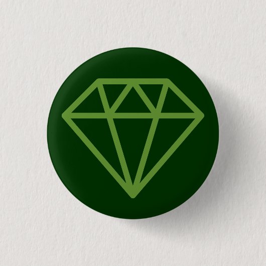 Simple Diamond - Avocado Green auf Dk Forest Green Button (Vorderseite)