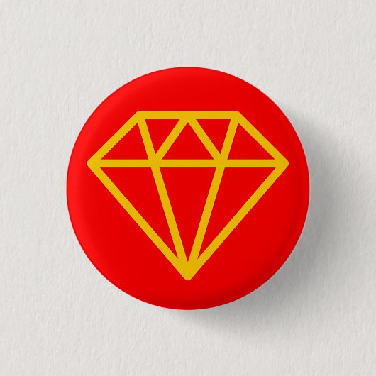 Simple Diamond - Bernstein auf Red Button (Vorderseite)