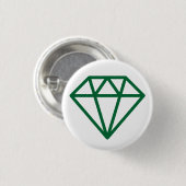 Simple Diamond - Forest Green on White Button (Vorne & Hinten)