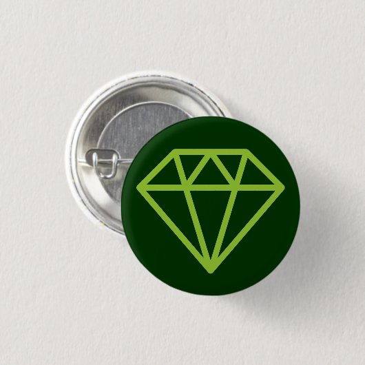 Simple Diamond - Martian Green auf Dk Forest Green Button (Vorne & Hinten)