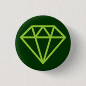 Simple Diamond - Martian Green auf Dk Forest Green Button (Vorderseite)