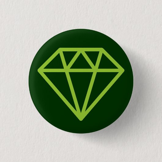 Simple Diamond - Martian Green auf Dk Forest Green Button (Vorderseite)