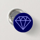 Simple Diamond - Pastel Blue on Deep Navy Button (Vorne & Hinten)