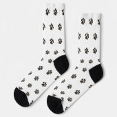Simple Dog Paw Print Pattern Crew Socks Socken (Linkes Detail)