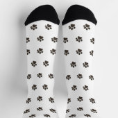 Simple Dog Paw Print Pattern Crew Socks Socken (Oben)