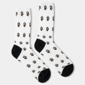 Simple Dog Paw Print Pattern Crew Socks Socken (Rechts)
