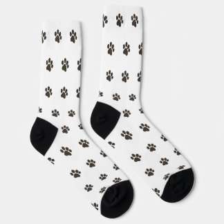 Simple Dog Paw Print Pattern Crew Socks  Socken