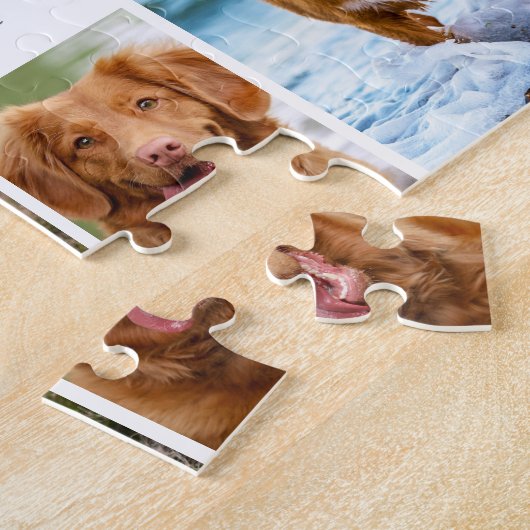 Simple Dog Pet Photo Collage Puzzle (Seite)