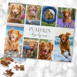 Simple Dog Pet Photo Collage Puzzle<br><div class="desc">Personalized "Best Dog Ever" Jigsaw Puzzle. This simple and elegant jigsaw puzzle is a beautiful way to showcase cherished memories of your beloved dog. The design features space for a favorite photo, with room for their name on the first line and "Best Dog Ever" on the second line in a...</div>