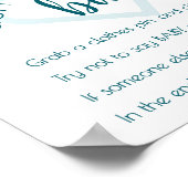 Simple Dont Say Baby | Aquamarines Green Dusche Ga Poster (Ecke)