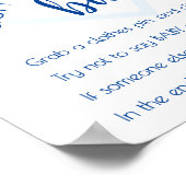 Simple Dont Say Baby | Blauer Duschgel Poster (Ecke)