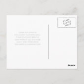 Simple Double Heart Gray Wedding Vielen Dank Postkarte (Rückseite)