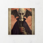 Simple Dracula Halloween Corporate Event Dreifach Gefaltete Einladung (Cover)