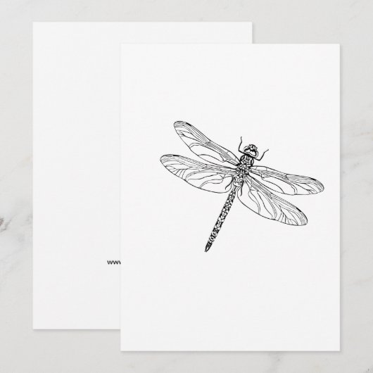 Simple Dragonfly Feiertagskarte (Vorne/Hinten)