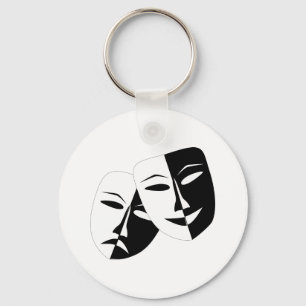 Simple Drama Comedy Masks Acting Schlüsselanhänger