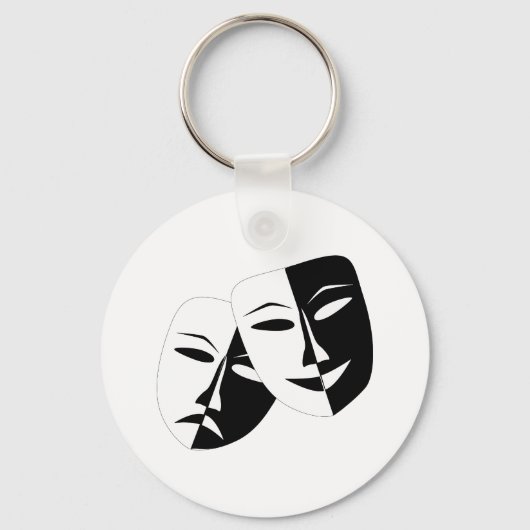 Simple Drama Comedy Masks Acting Schlüsselanhänger (Vorderseite)