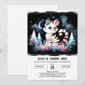Simple Dreamy Tiger Birthday Einladung (Vorne/Hinten)