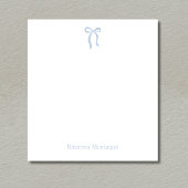 Simple Dusty Blue Bow Script Custom Name Script Notizblock