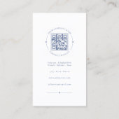 Simple Dusty Blue Foto Healthcare Consultant Visitenkarte (Rückseite)