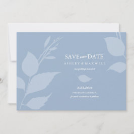 Simple Dusty Blue Foto Save the Date