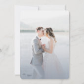 Simple Dusty Blue mit Script und Foto Wedding Save The Date (Rückseite)