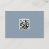 Simple Dusty Blue QR Code UAWG Begleitkarte (Rückseite)