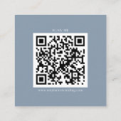 Simple Dusty Blue QR Code UAWG Begleitkarte (Rückseite)