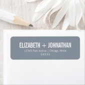 Simple Dusty Blue Typografy Wedding Address (Insitu)