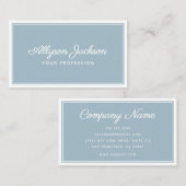 Simple Dusty Blue Visitenkarte (Vorne/Hinten)